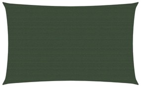sötétzöld HDPE napvitorla 160 g/m² 3 x 6 m