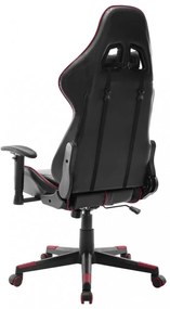fekete és bordó műbőr gamer szék