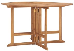 vidaXL összecsukható tömör tíkfa kerti étkezőasztal 110 x 110 x 75 cm