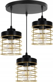 Mennyezeti Lámpa Lógó Csillár Hármas Arany Loft Plafon Modern