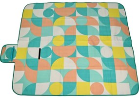 Retro kocka piknik takaró 130 x 150 cm, kék