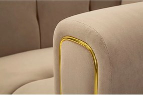 Szürkésbarna bársony fotel Alma – Mauro Ferretti