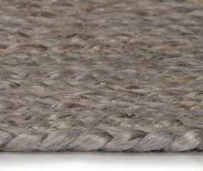 szürke kézzel font kör alakú jutaszőnyeg 120 cm