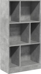 vidaXL betonszürke szerelt fa könyvespolc 57 x 28,5 x 107,5 cm