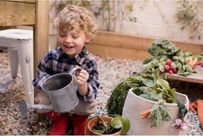 Krémszínű textil játéktároló kosár ø 30x23 cm Veggies – Lorena Canals