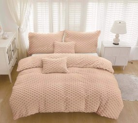 3 részes mikroplüss lapok 200x140cm+90x70cm+40x50cm Exklusive Sweet világosbarna TiaHome