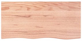 világosbarna kezelt tömör tölgyfa asztallap 100 x 50 x 2 cm