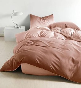 OMBRE Barna és rózsaszín fotó ágynemű Ágynemű mérete: 200x220 cm, A csomag tartalma: 6 Készletcsomagolás