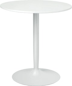 HOMCOM Kerek Étkezőasztal, Modern Étkezőasztal 2 Személyre, Bárasztal Acél Lábbal, Csúszásgátló Lábpihentető, Kávézóasztal a Nappaliba, Ø70 x 75 cm, F