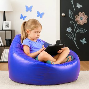 EMI golyó alakú kék műbőr babzsákfotel