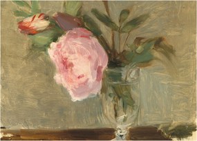 Üveg kép - Berthe Morisot, Peonies, reprodukciók (70x50 cm)