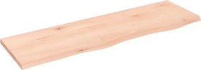 vidaXL kezeletlen tömör tölgyfa fali polc 100x30x2 cm