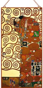 Gustav Klimt - Az ölelés üvegkép, falikép