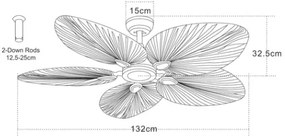 Zambelis 19139 - Mennyezeti ventilátor + távirányítás