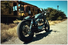 Poszterek 120x80 Klasszikus motorkerékpár Motor