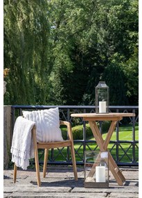 Mysore dekorációs lámpás, fém/üveg, antik réz színű