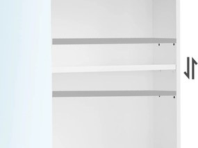 Fésülködőasztal tükörrel LUNAVI 70x40 cm, fehér