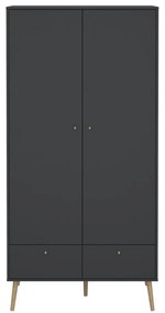Antracitszürke ruhásszekrény 99x200 cm Bodo – Tvilum