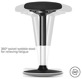 Irodai szék, ergonomikus szék, 56-81 cm magasságban állítható, fekete