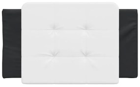 fekete és fehér műbőr fejtámla párna Zadar 80 cm