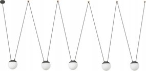 Faro Mine Glass Space 5L függeszték, szürke, változtatható beépítési lehetőséggel