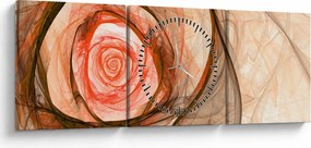 Kép - Absztrakt rózsaszín rózsaszín fehér háttérrel (órával) (90x30 cm)