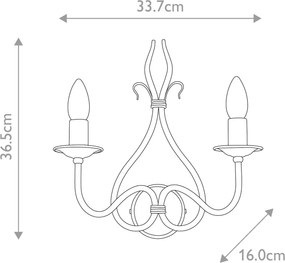 Elstead Lighting WINDEMERE WM2 Fali lámpa 2x60W/E14