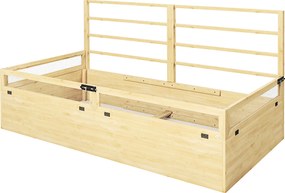 Outsunny Felemelkedett Kertiföldi Növényágy Trellis-zel, Füveságy, Fából készült Növénydoboz, Virágtartó Kerthez, Erkélyhez, Természetes Fa, 183 x 98,