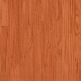 viaszbarna tömör fenyőfa ágykeret fiókokkal 150 x 200 cm