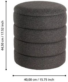 Eglo 424124 - KÉSZLET 2x Taburet AMPAHAKA átm. 33,5/40 cm fekete