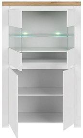 VILGO 2D2W szekrény, fényes fehér