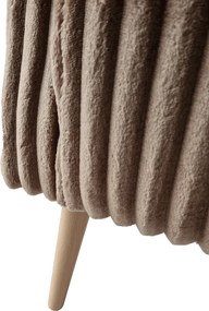 Füles fotel, taupe szürkésbarna/bükk, SAMY 1