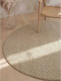 Natúr színű kézi szövésű gyapjú kerek szőnyeg ø 200 cm Richmond Diana – Ted Baker