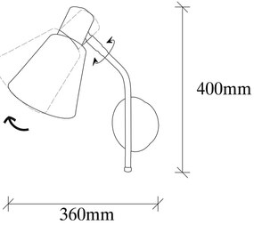 Bronzszínű fali lámpa ø 15 cm Sivani – Opviq lights
