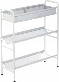 Praktikus Keskeny Könyvespolc 3 Szintes Univerzális Alkalmazás Fehér