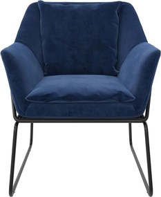Kék bársony fotel Avery – Støraa