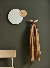 Fali tükör órával "Timewatch" - Woud