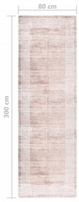 bézs csúszásmentes mosható szőnyeg 80 x 300 cm