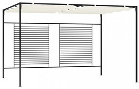 krémszínű pavilon behúzható tetővel 3 x 4 x 2,3 m 180 g/m²