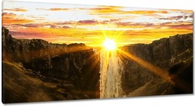 Vászonkép 115x55 Naplemente Vízesés