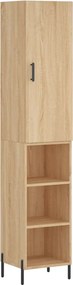 vidaXL sonoma tölgy szerelt fa magasszekrény 34,5x34x180 cm