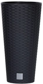 Prosperplast Rato Tubus virágcserép antracit 30 cm-es betéttel