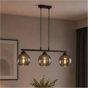 Brilagi - DIOR kábeles függőlámpa 3xE27/60W/230V fekete/füstszürke