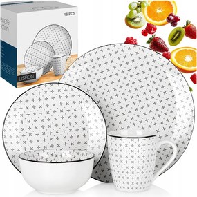 Ebédlő szett komplett étkészlet tányér mély desszert bögrék