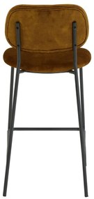 Mustársárga bársony bárszék 92 cm Emma – Light &amp; Living