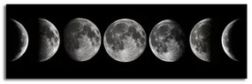 Fali festmény vászonon 50x120 cm holdfázisok