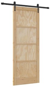 Csúszó ajtó ORKDAL Barna 83 x 211 cm Tömör fenyőfa