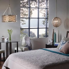 Feiss FE-ARABESQUE4 - Rúdon függő csillár ARABESQUE 4xE27/60W/230V arany