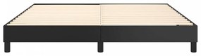 Fekete műbőr rugós ágykeret 180x200 cm