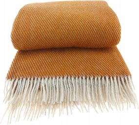 Új-zélandi gyapjú takaró Magda 150x200 diagonál mézszínű